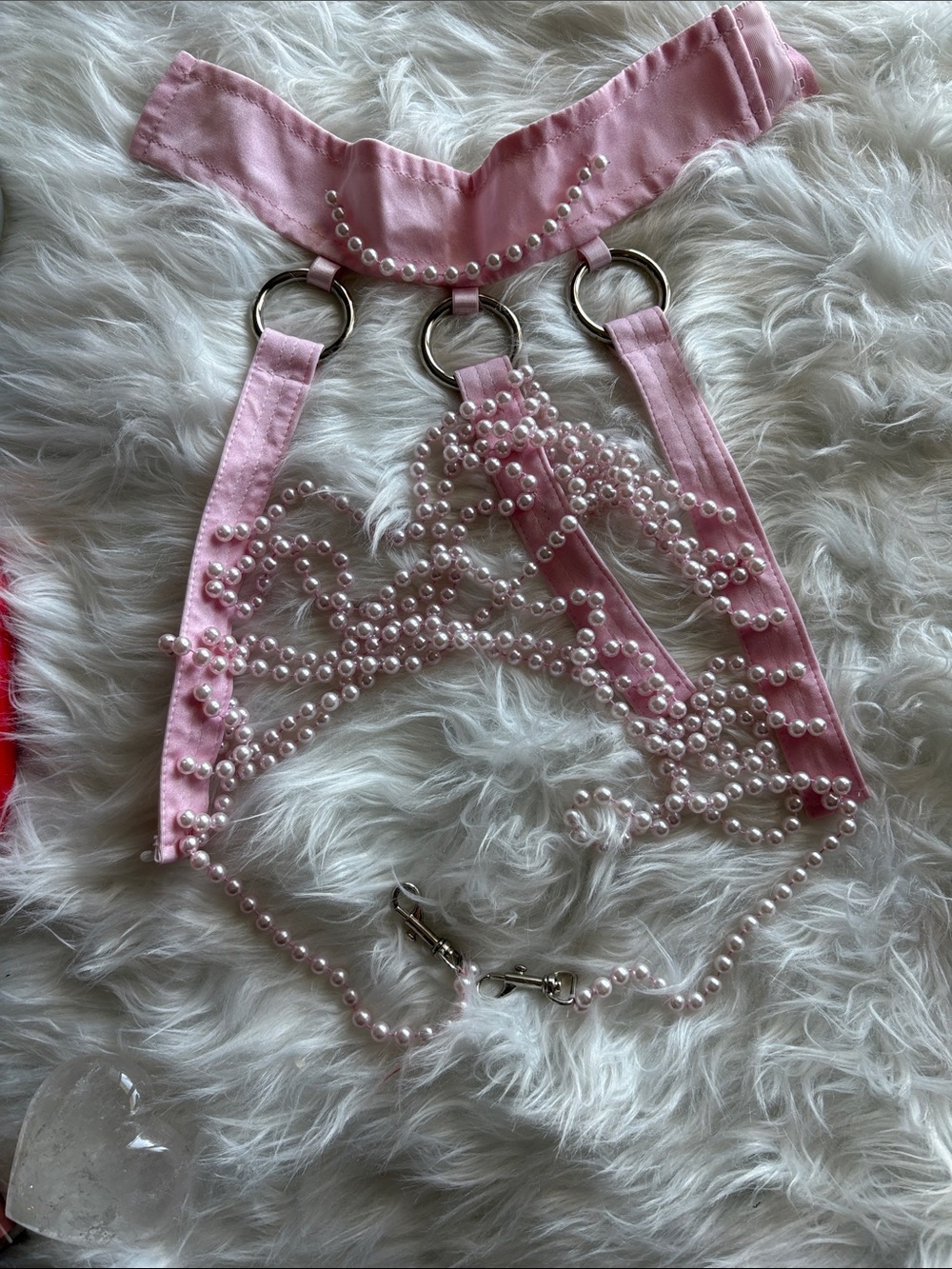 Trashy lingerie Pink Pearl Chain Harness - Women Accessories